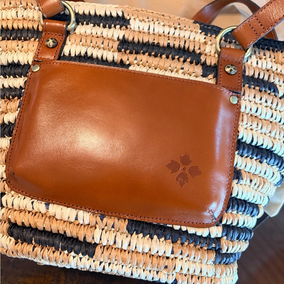 Patricia Nash Black and Tan Striped Tote - Picture 6 of 9